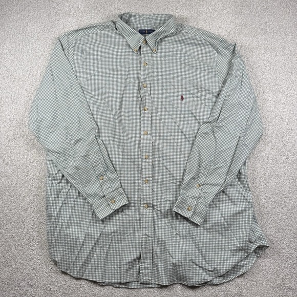 Polo Ralph Lauren Oxford Button Front Shirt Men's Plaid 3XLT Colorful - Picture 2 of 6